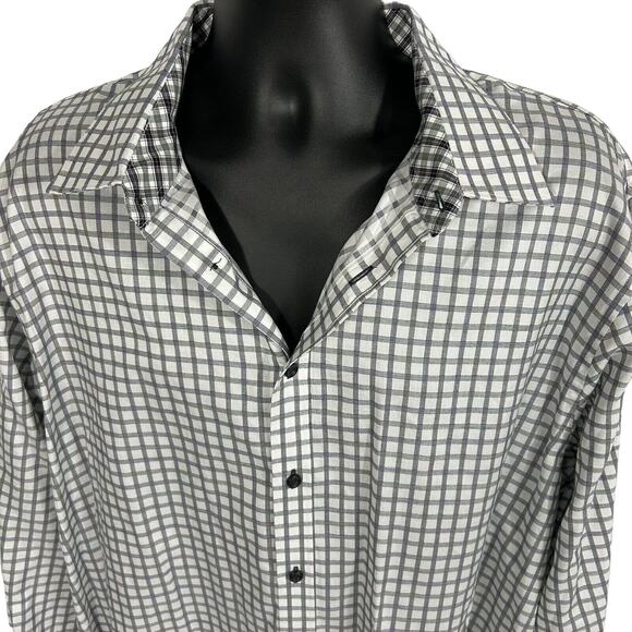 JBH By JHANE BARNES Long Sleeve Button Up Mens Sz XxL Slim Fit Shirt Collard - Picture 2 of 12